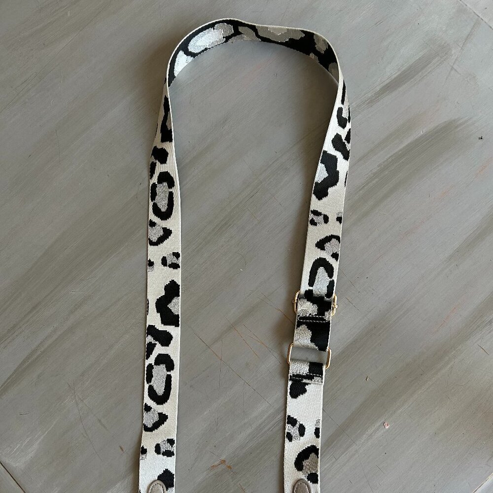 Reversible Leopard Print Wide Detachable Purse Strap Adjustable - Picture 2 of 7